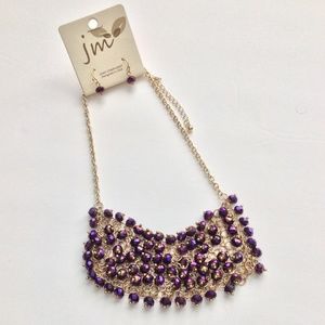 Purple and Gold Costume Jewelry NWT